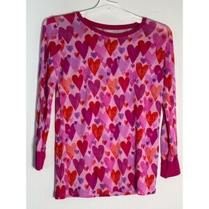 Little Sleepies Pink Purple Heart Bamboo Pajama Top Size 16 Kids Lunaluxe LS